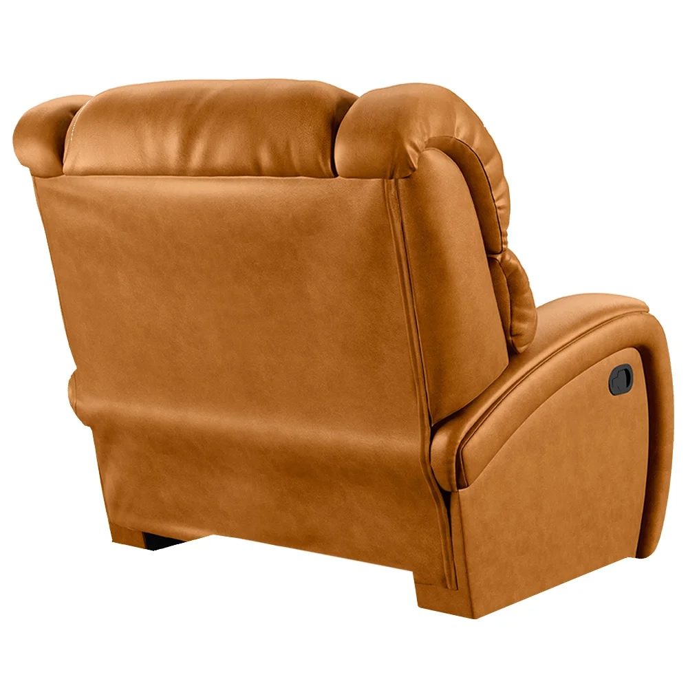 Poltrona do Papai Reclinável Kalie Manual Gatilho FH9 PU Whisky - Mpozenato