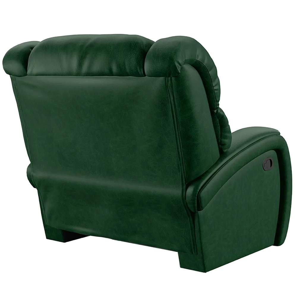 Poltrona do Papai Reclinável Kalie Manual Gatilho FH9 PU Verde Musgo - Mpozenato