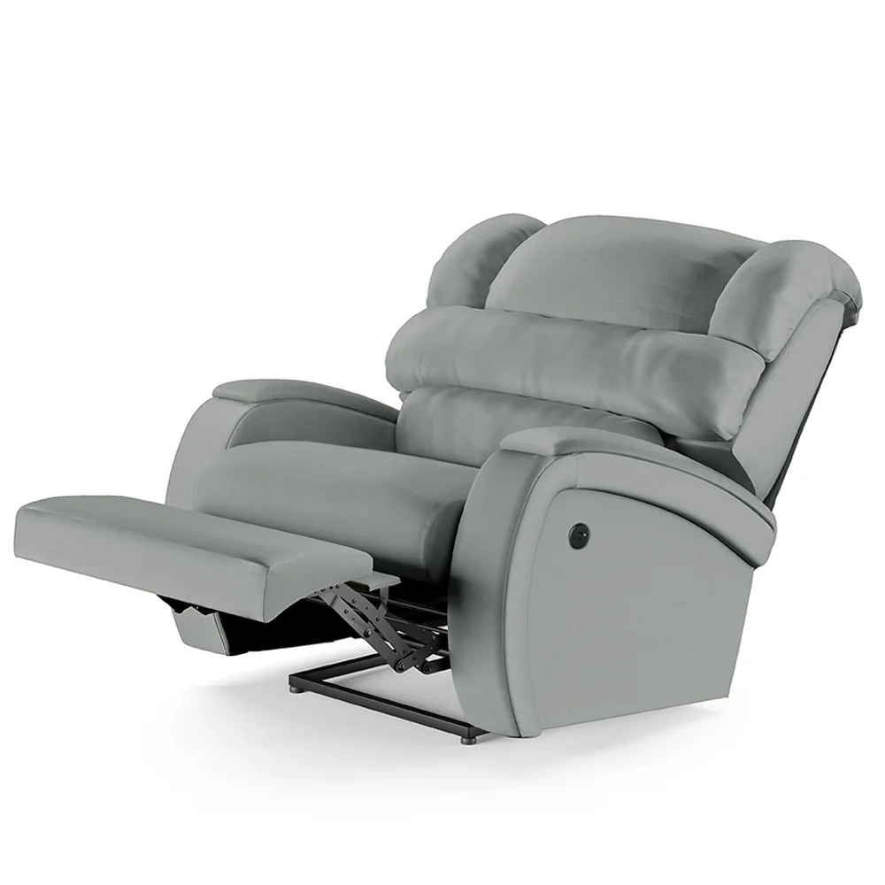 Poltrona do Papai Reclinável Kalie Power Touch USB FH9 PU Cinza - Mpozenato