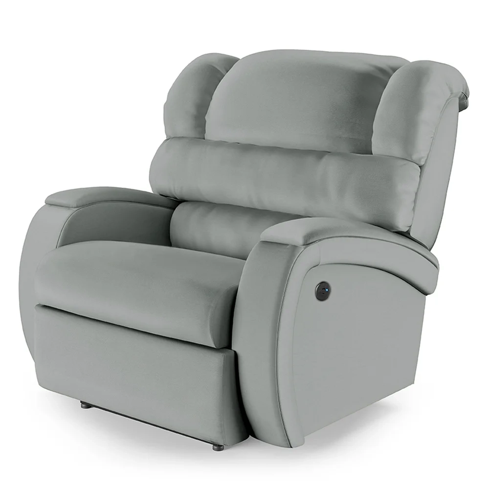 Poltrona do Papai Reclinável Kalie Power Touch USB FH9 PU Cinza - Mpozenato