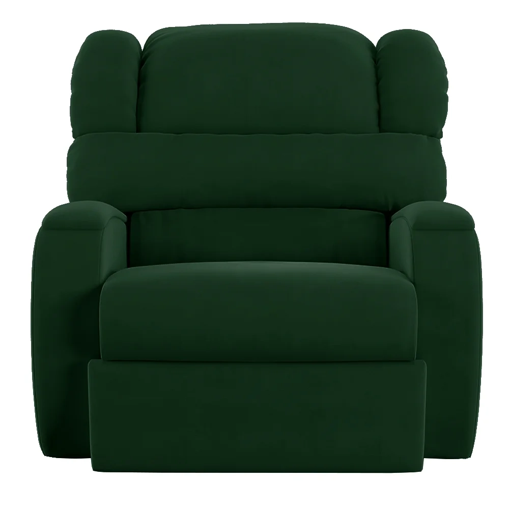 Poltrona do Papai Reclinável Kalie Manual Gatilho FH9 Veludo Verde - Mpozenato