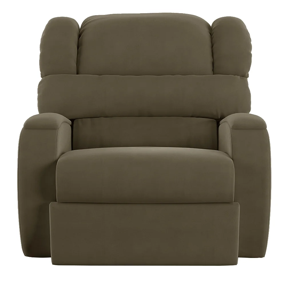 Poltrona do Papai Reclinável Kalie Manual Gatilho FH9 Veludo Capuccino - Mpozenato