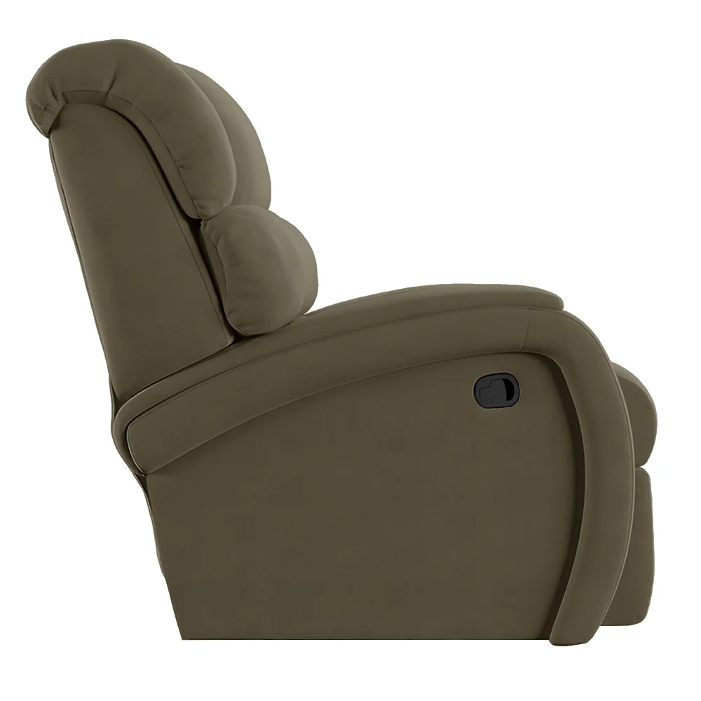 Poltrona do Papai Reclinável Kalie Manual Gatilho FH9 Veludo Capuccino - Mpozenato
