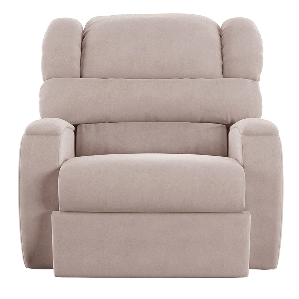 Poltrona do Papai Reclinável Kalie Manual Gatilho FH9 Veludo Rosê - Mpozenato