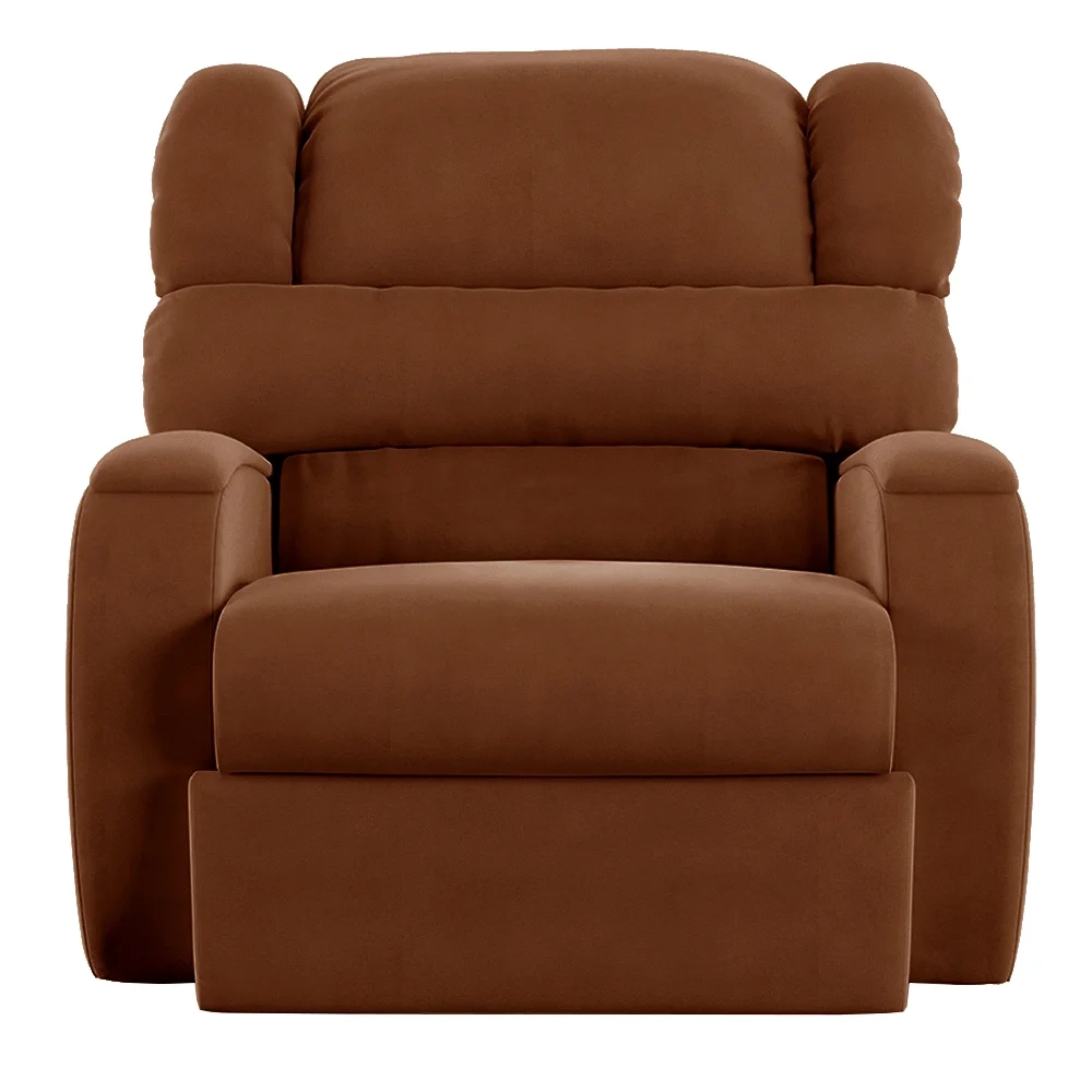 Poltrona do Papai Reclinável Kalie Manual Gatilho FH9 Veludo Terracota - Mpozenato