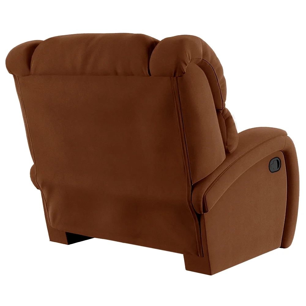 Poltrona do Papai Reclinável Kalie Manual Gatilho FH9 Veludo Terracota - Mpozenato