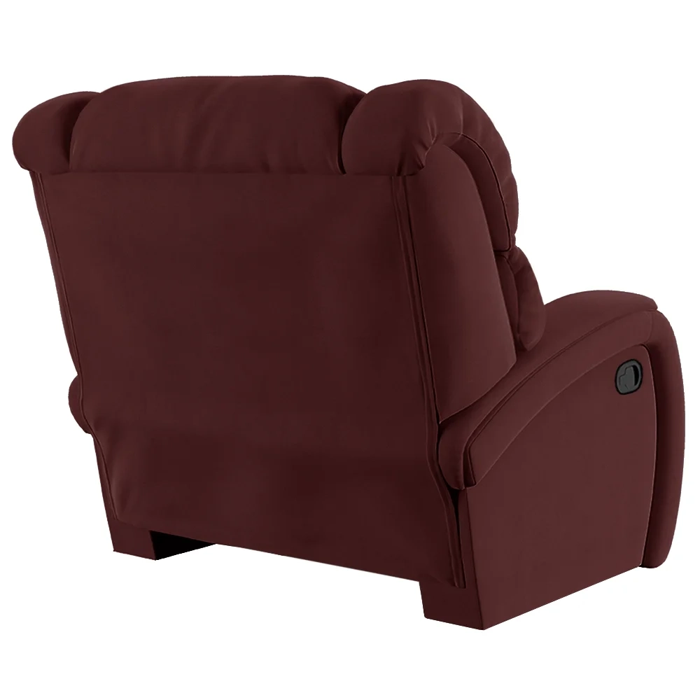 Poltrona do Papai Reclinável Kalie Manual Gatilho FH9 Veludo Vinho - Mpozenato