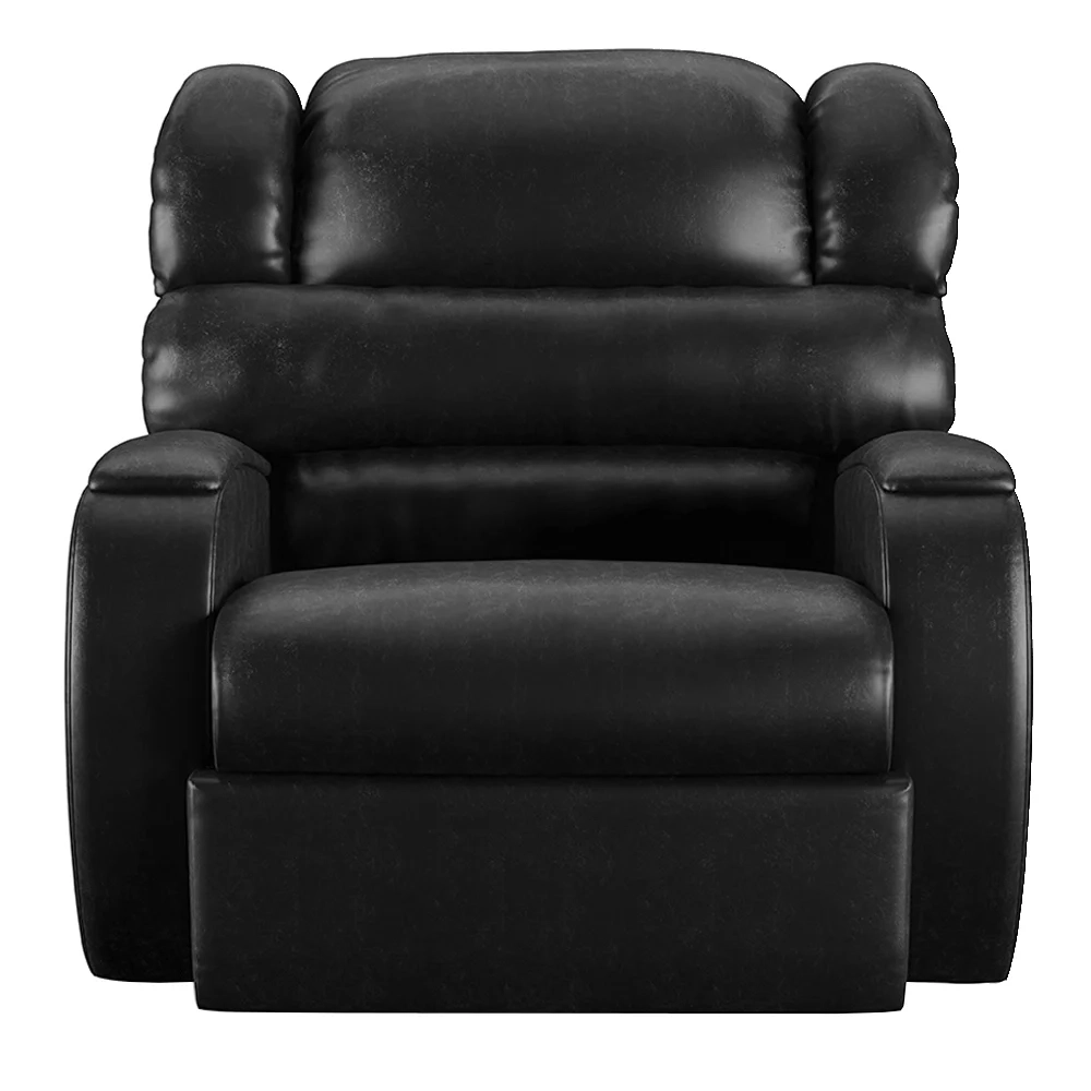 Poltrona do Papai Reclinável Kalie Manual Gatilho FH9 PU Preto Brilho - Mpozenato