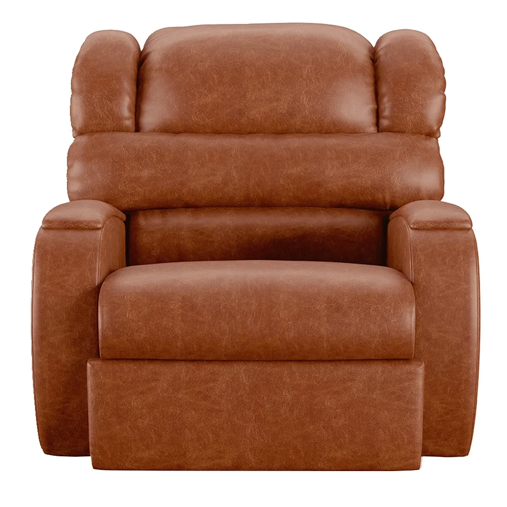 Poltrona do Papai Reclinável Kalie Manual Gatilho FH9 PU Caramelo Brilho - Mpozenato