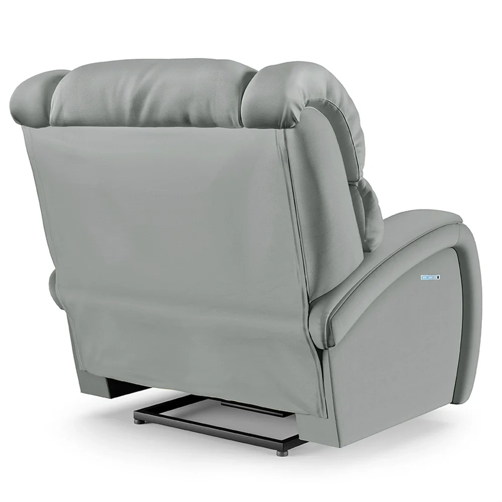 Poltrona do Papai Reclinável Kalie Elétrica Botão LED FH9 PU Cinza - Mpozenato