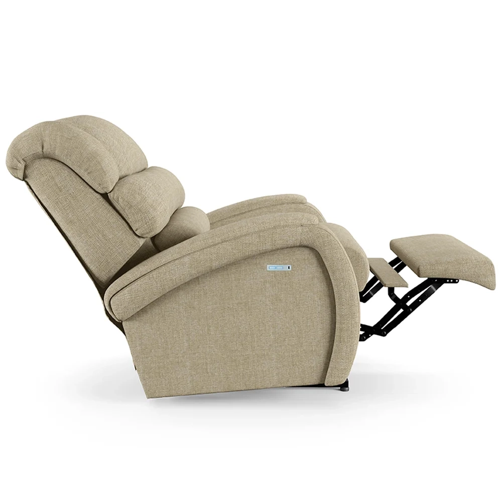 Poltrona do Papai Reclinável Kalie Elétrica Botão LED Massagem FH9 Linho Bege - Mpozenato