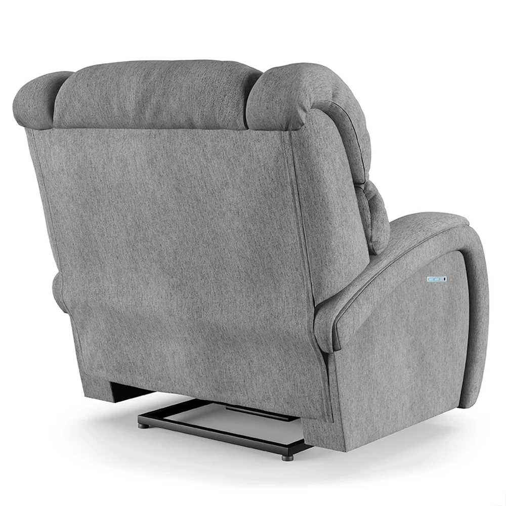 Poltrona do Papai Reclinável Kalie Elétrica Botão LED Massagem FH9 Linho Cinza - Mpozenato