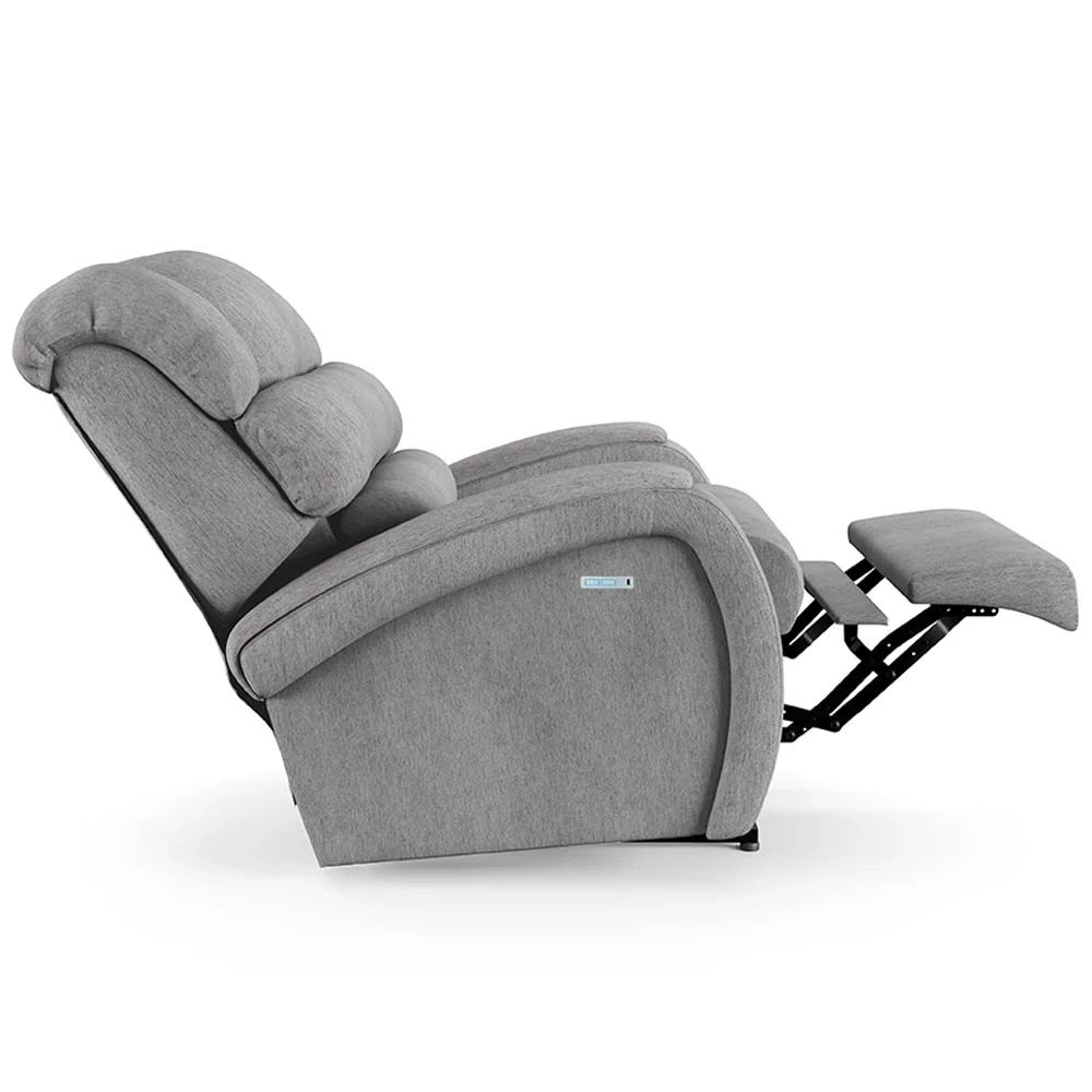 Poltrona do Papai Reclinável Kalie Elétrica Botão LED Massagem FH9 Linho Cinza - Mpozenato