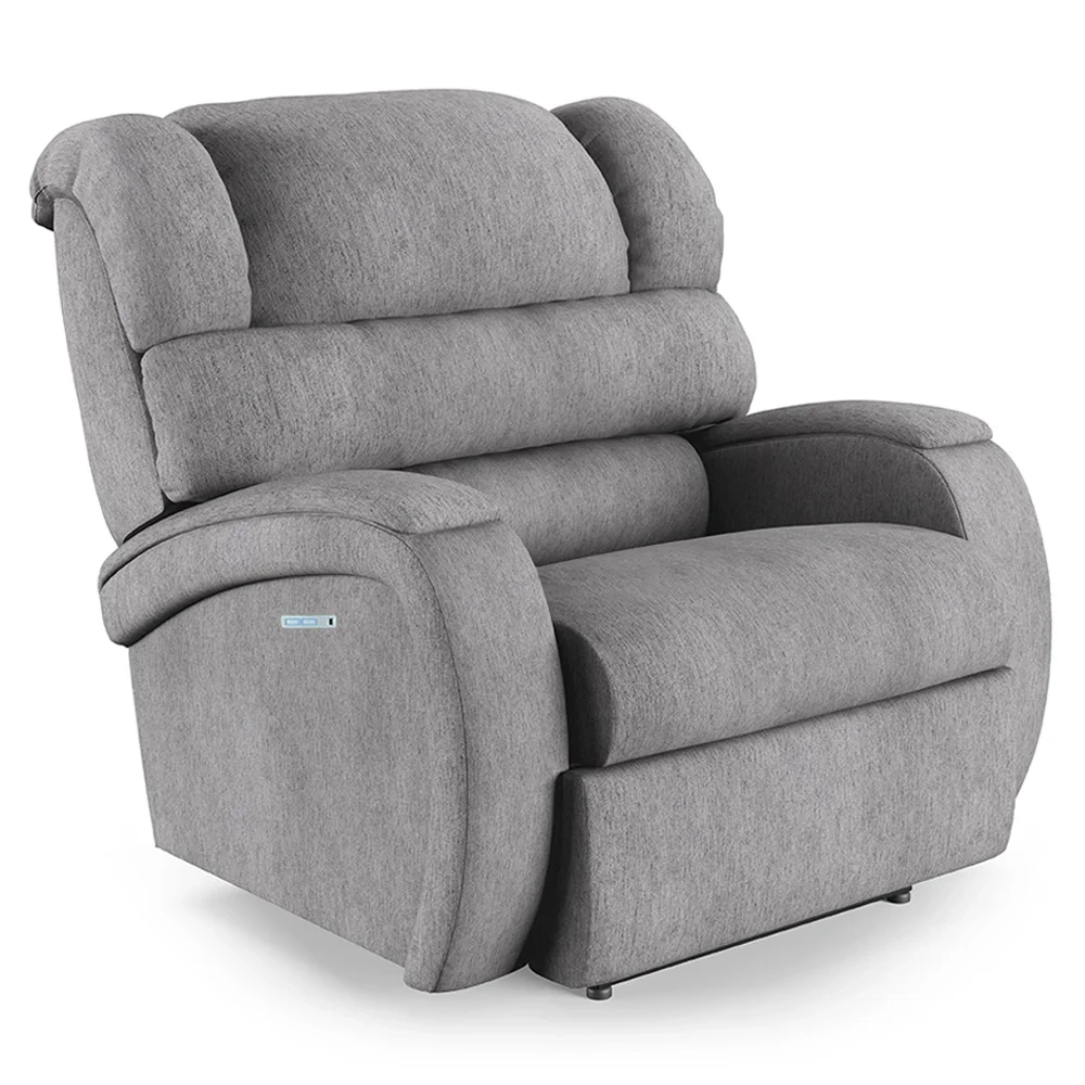Poltrona do Papai Reclinável Kalie Elétrica Botão LED Massagem FH9 Linho Cinza - Mpozenato