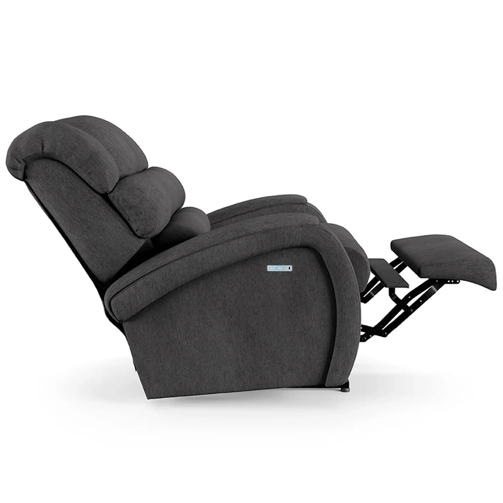 Poltrona do Papai Reclinável Kalie Elétrica Botão LED Massagem FH9 Linho Grafite - Mpozenato