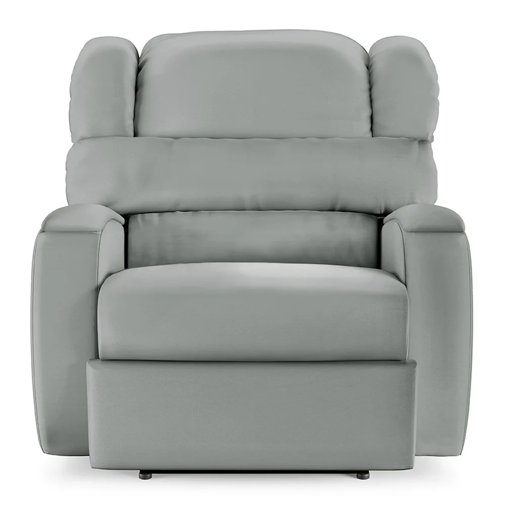 Poltrona do Papai Reclinável Kalie Elétrica Botão LED Massagem FH9 PU Cinza - Mpozenato