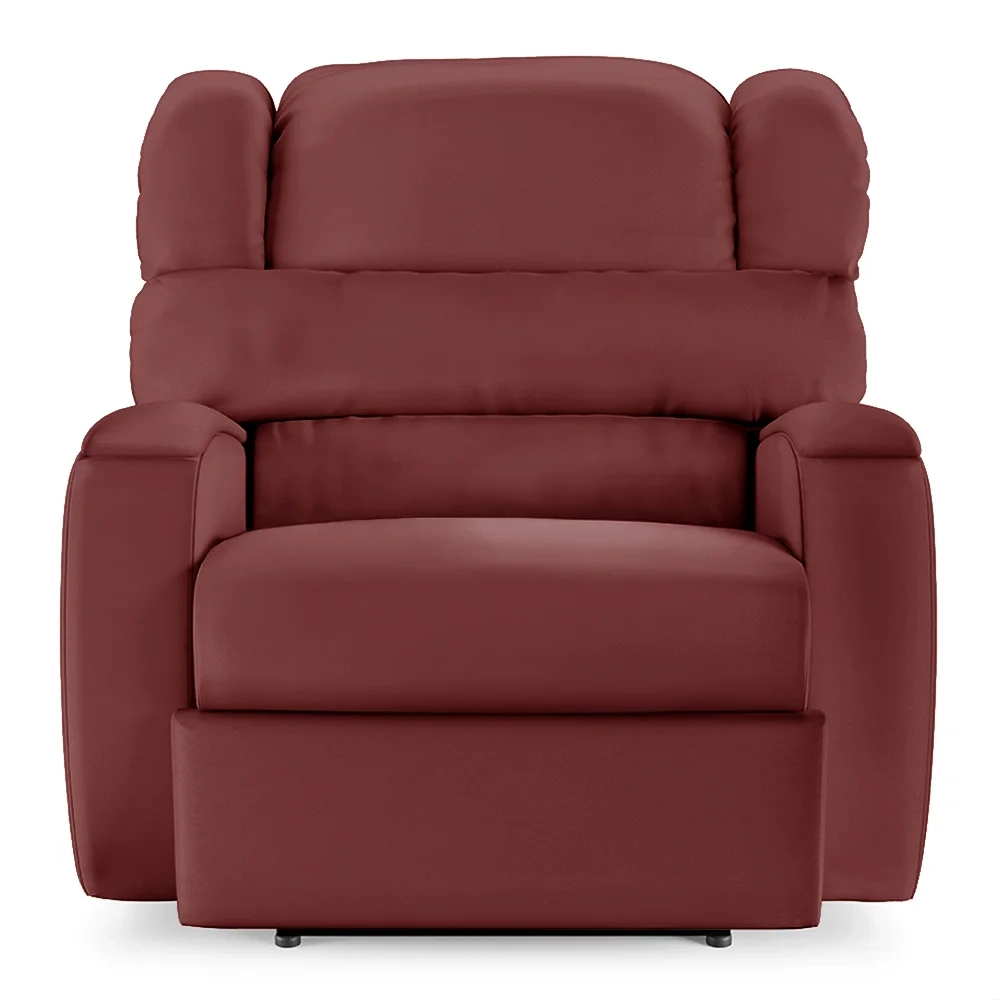 Poltrona do Papai Reclinável Kalie Elétrica Botão LED Massagem FH9 PU Vermelho - Mpozenato