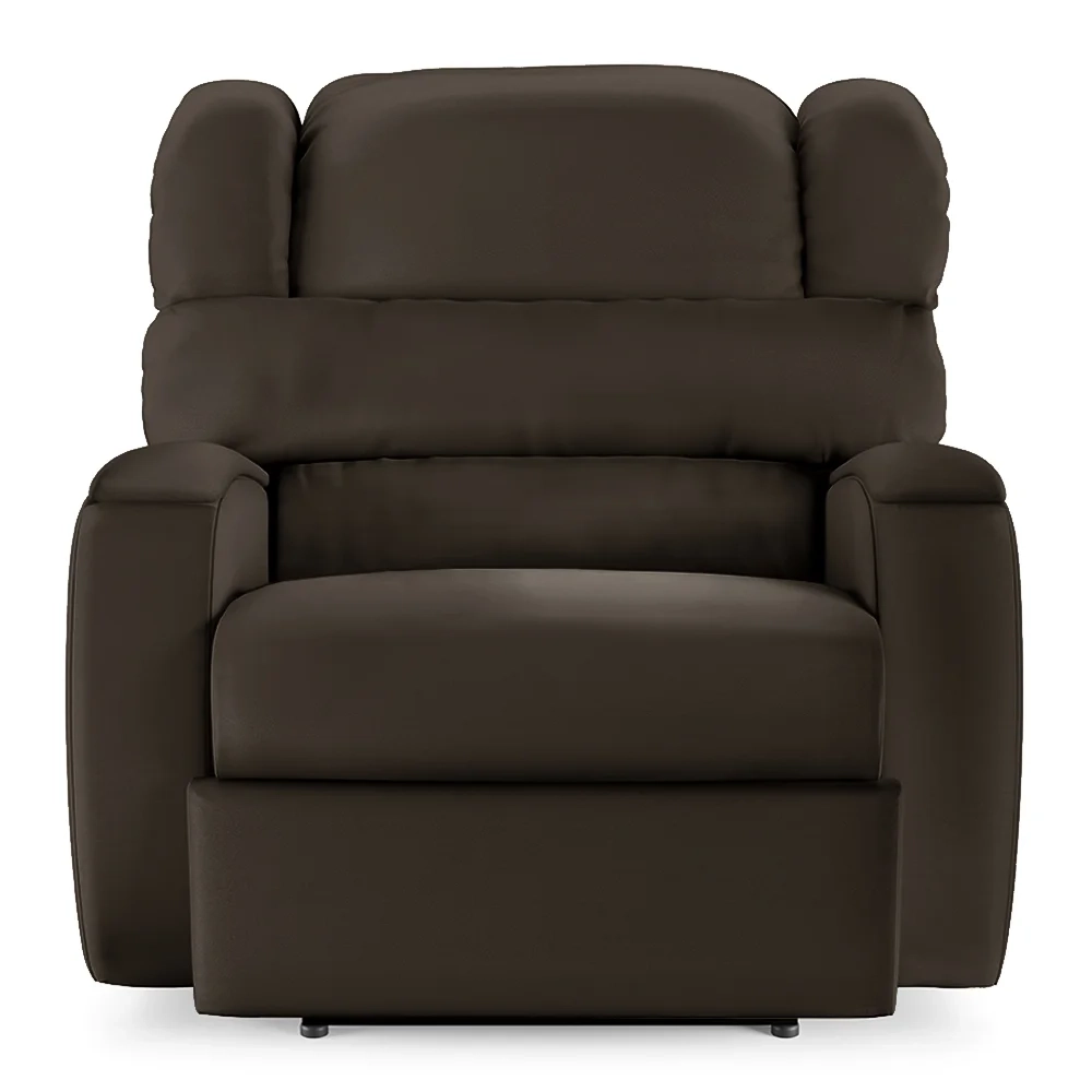 Poltrona do Papai Reclinável Kalie Elétrica Botão LED Massagem FH9 PU Marrom - Mpozenato