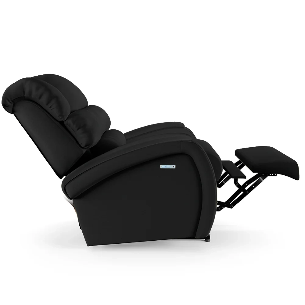 Poltrona do Papai Reclinável Kalie Elétrica Botão LED Massagem FH9 PU Preto - Mpozenato