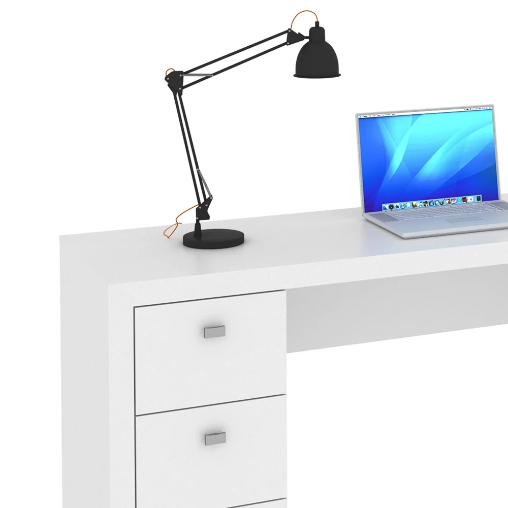 Mesa Para Computador 3 Gavetas ME4102 Branco - Tecno Mobili
