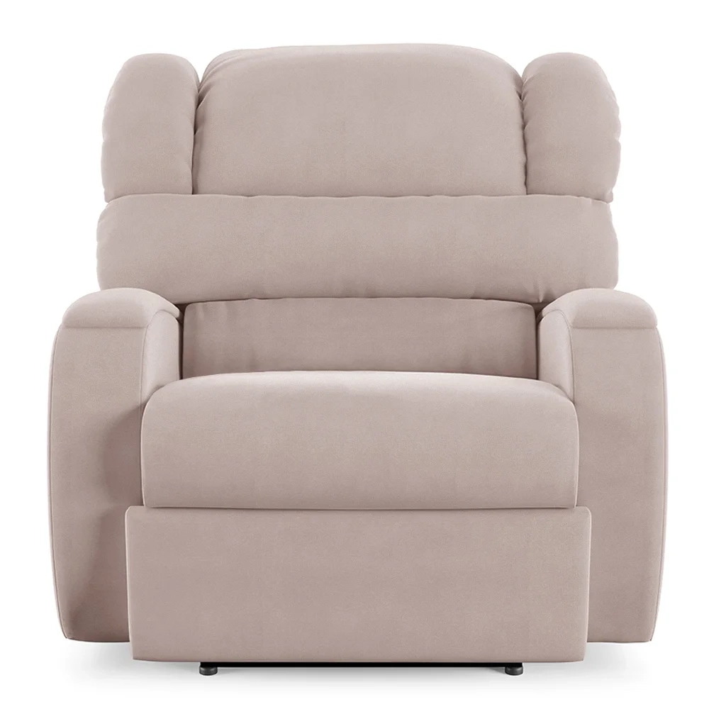 Poltrona do Papai Reclinável Kalie Power Touch USB FH9 Veludo Rosê - Mpozenato