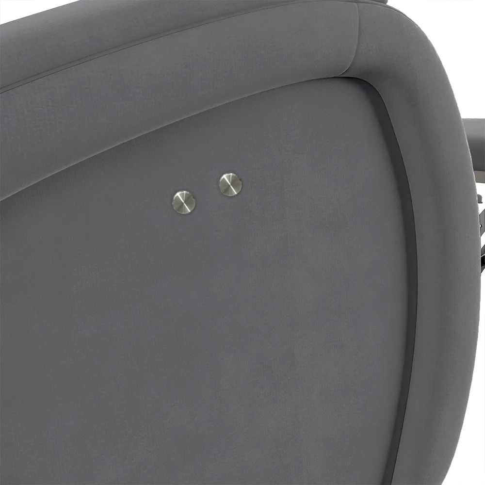 Poltrona do Papai Reclinável Kalie Power Touch USB FH9 Veludo Cinza - Mpozenato