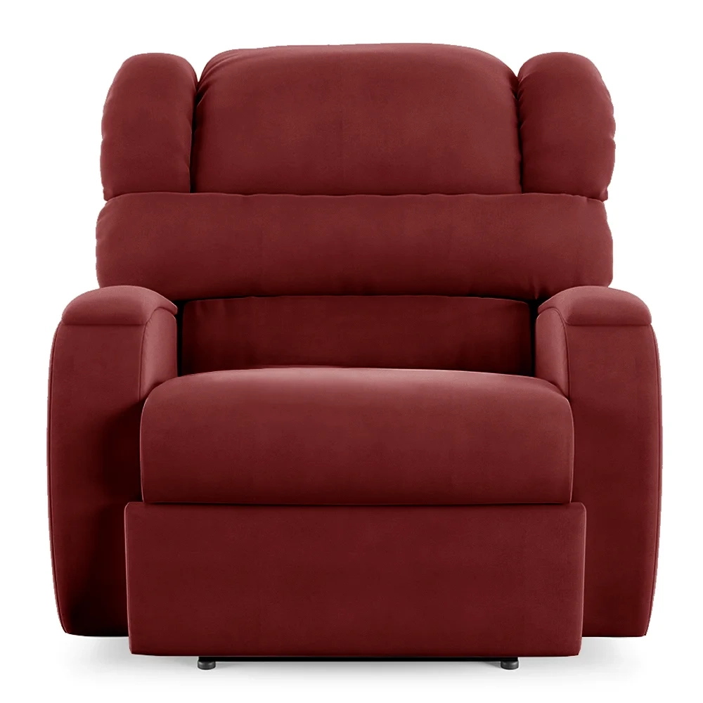 Poltrona do Papai Reclinável Kalie Power Touch USB FH9 Veludo Vermelho - Mpozenato