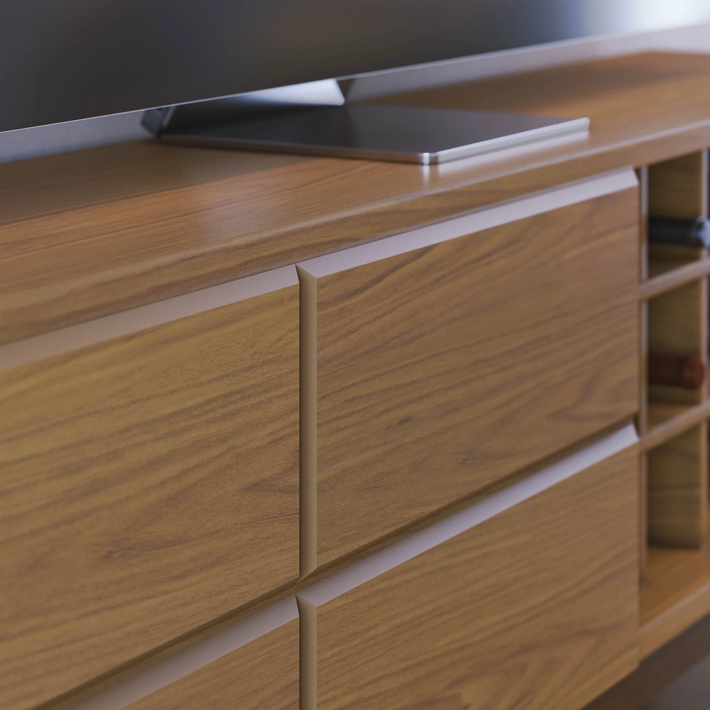 Rack para Sala Bancada de TV 70 Pol 180cm Noruega C05 Freijó - Mpozenato