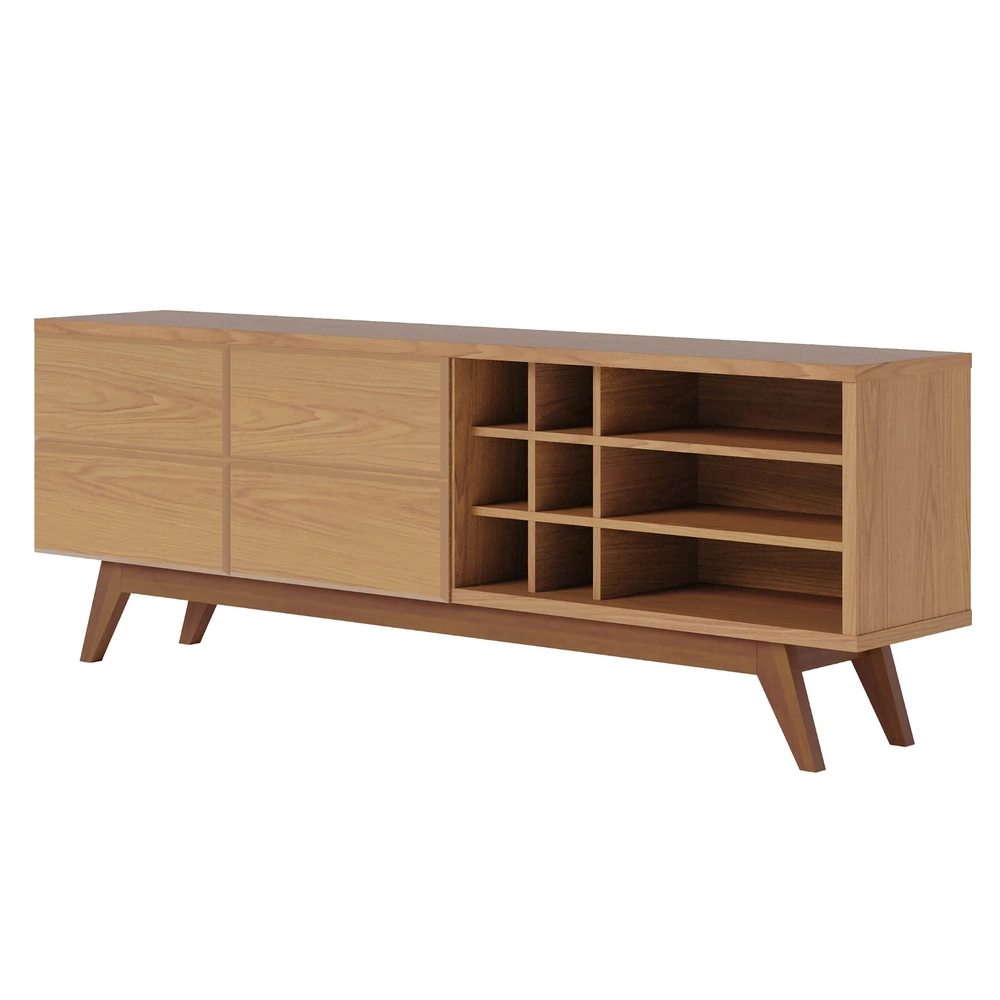 Rack para Sala Bancada de TV 70 Pol 180cm Noruega C05 Freijó - Mpozenato