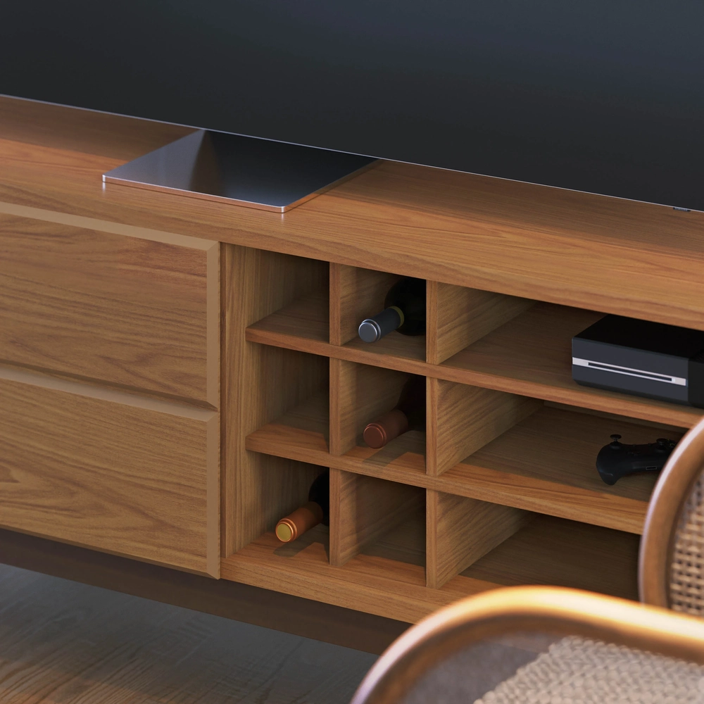 Rack para Sala Bancada de TV 70 Pol 180cm Noruega C05 Freijó - Mpozenato