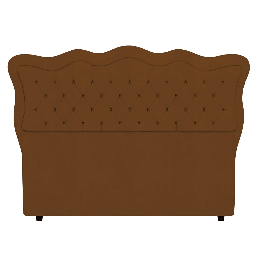Cabeceira Casal Queen Cama Box 160cm Oregon Z04 Veludo Terracota - Mpozenato
