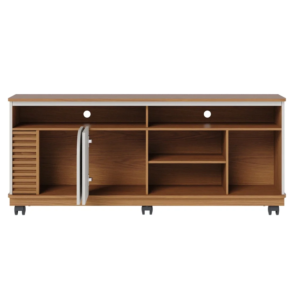 Rack para Sala Bancada de TV 65 Pol 150cm Madrid C05 Freijó/Off White Matte - Mpozenato