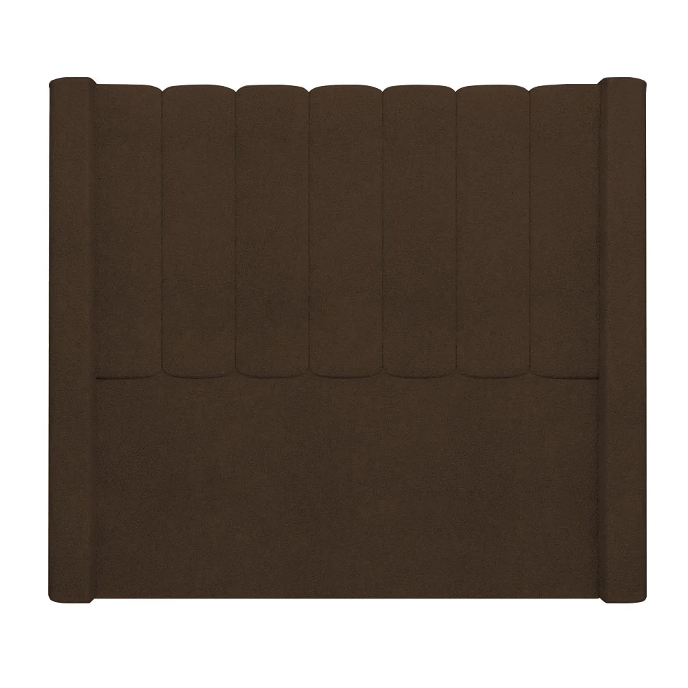 Cabeceira Casal Cama Box 140cm Claire Z04 Boucle Marrom - Mpozenato