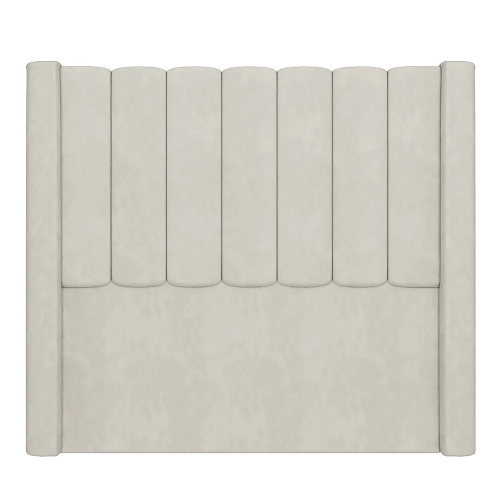 Cabeceira Casal Cama Box 140cm Claire Z04 Veludo Bege - Mpozenato