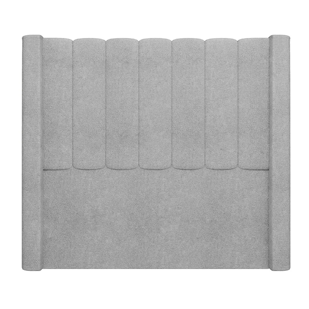 Cabeceira Casal Queen Cama Box 160cm Claire Z04 Boucle Cinza - Mpozenato