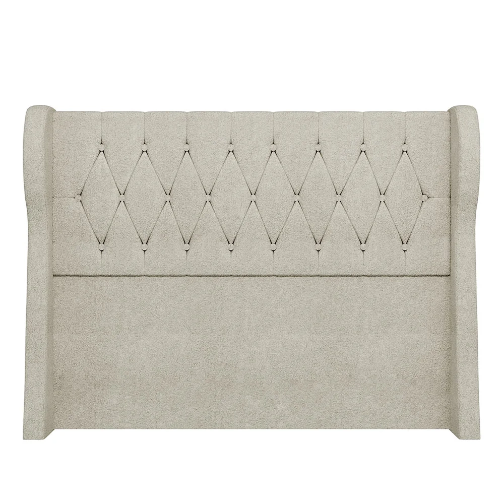 Cabeceira Casal Queen Cama Box 160cm Malva Z04 Boucle Bege - Mpozenato