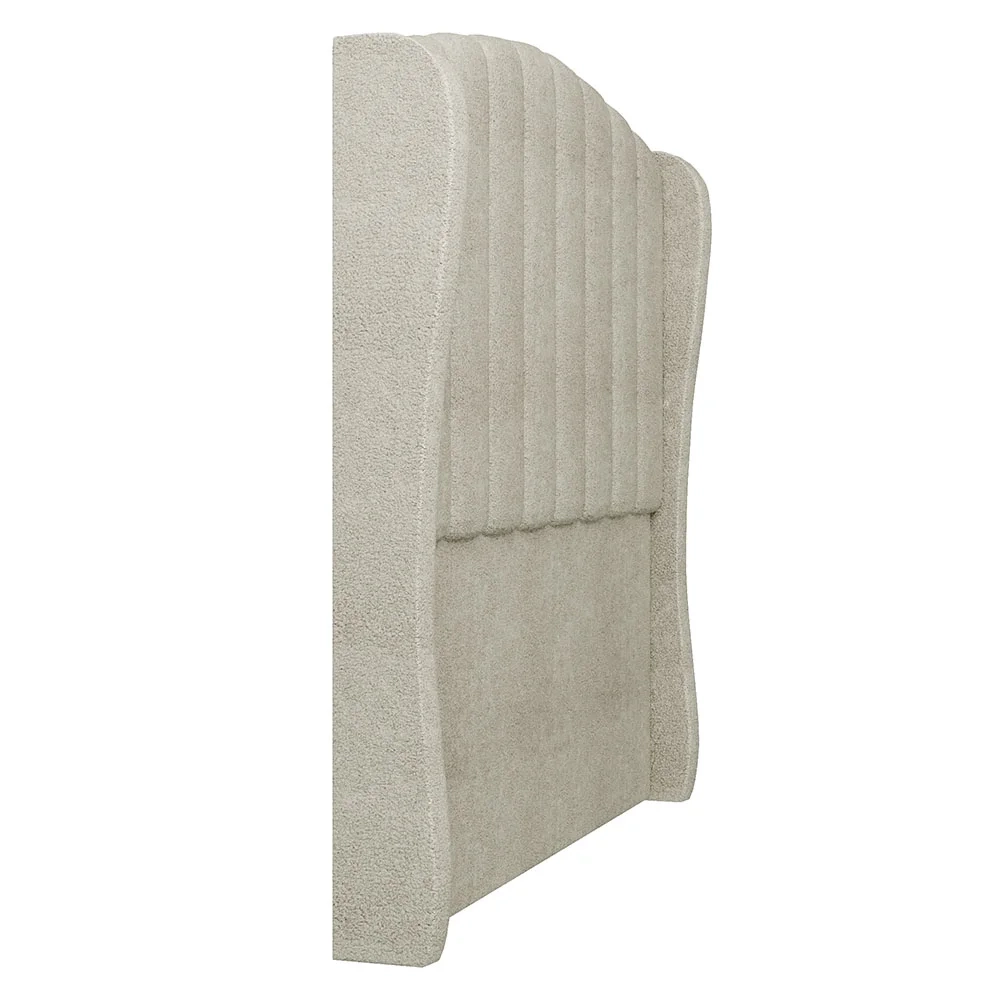 Cabeceira Casal Cama Box 140cm Glenda Z04 Boucle Bege - Mpozenato