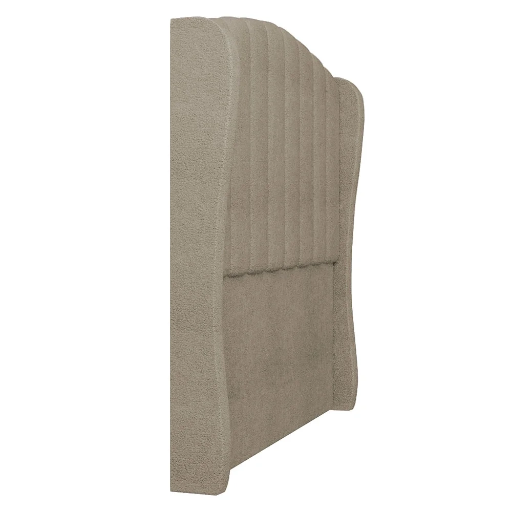 Cabeceira Casal Cama Box 140cm Glenda Z04 Boucle Capuccino - Mpozenato