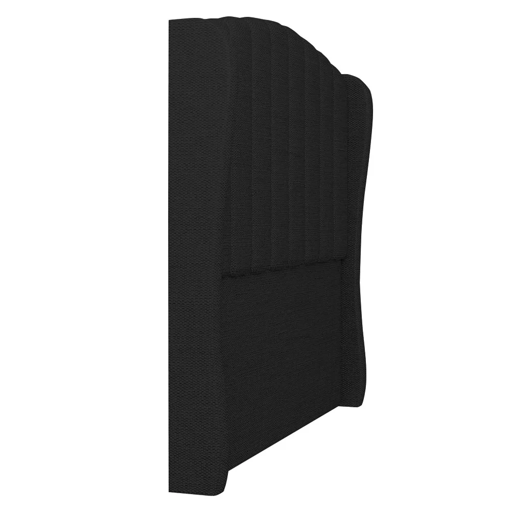 Cabeceira Casal Cama Box 140cm Glenda Z04 Linho Preto - Mpozenato