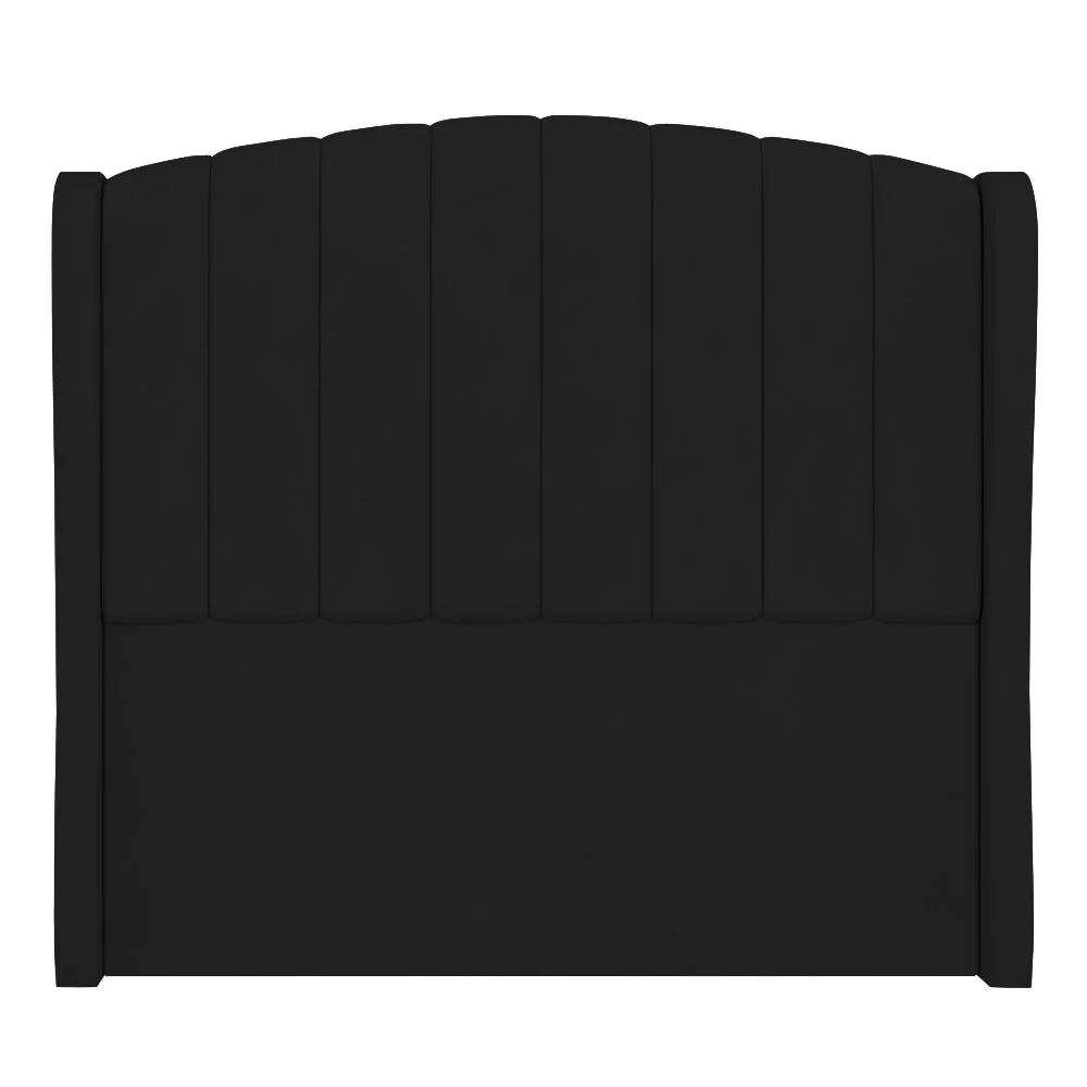 Cabeceira Casal Cama Box 140cm Glenda Z04 Veludo Preto - Mpozenato
