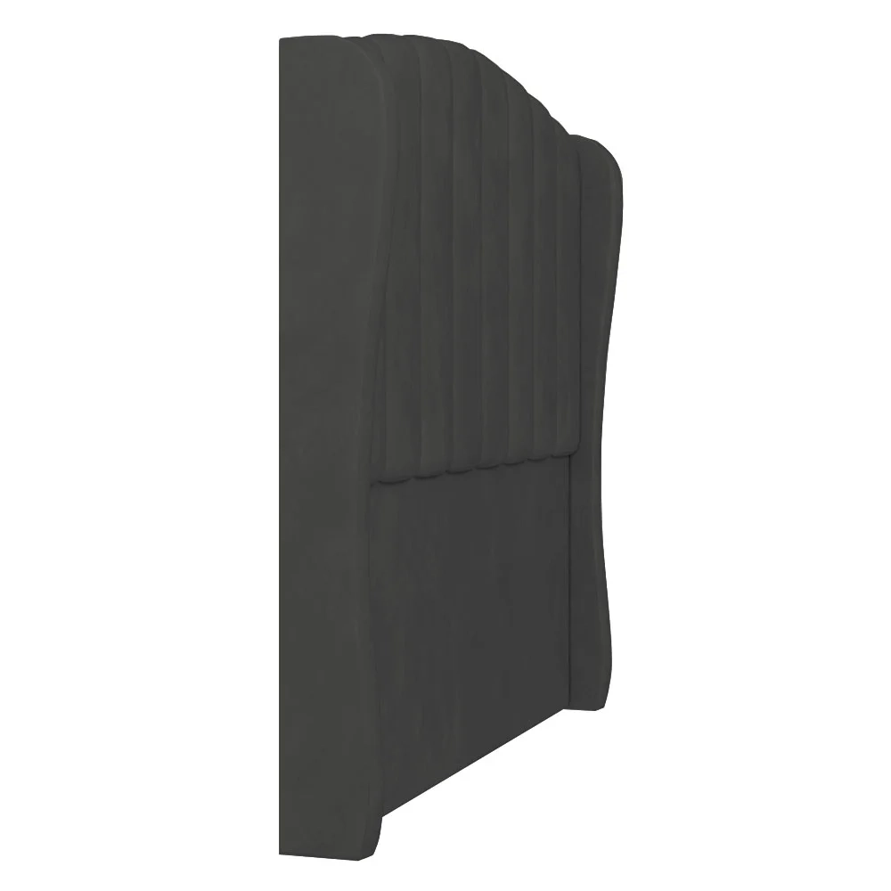 Cabeceira Casal Cama Box 140cm Glenda Z04 Veludo Grafite - Mpozenato