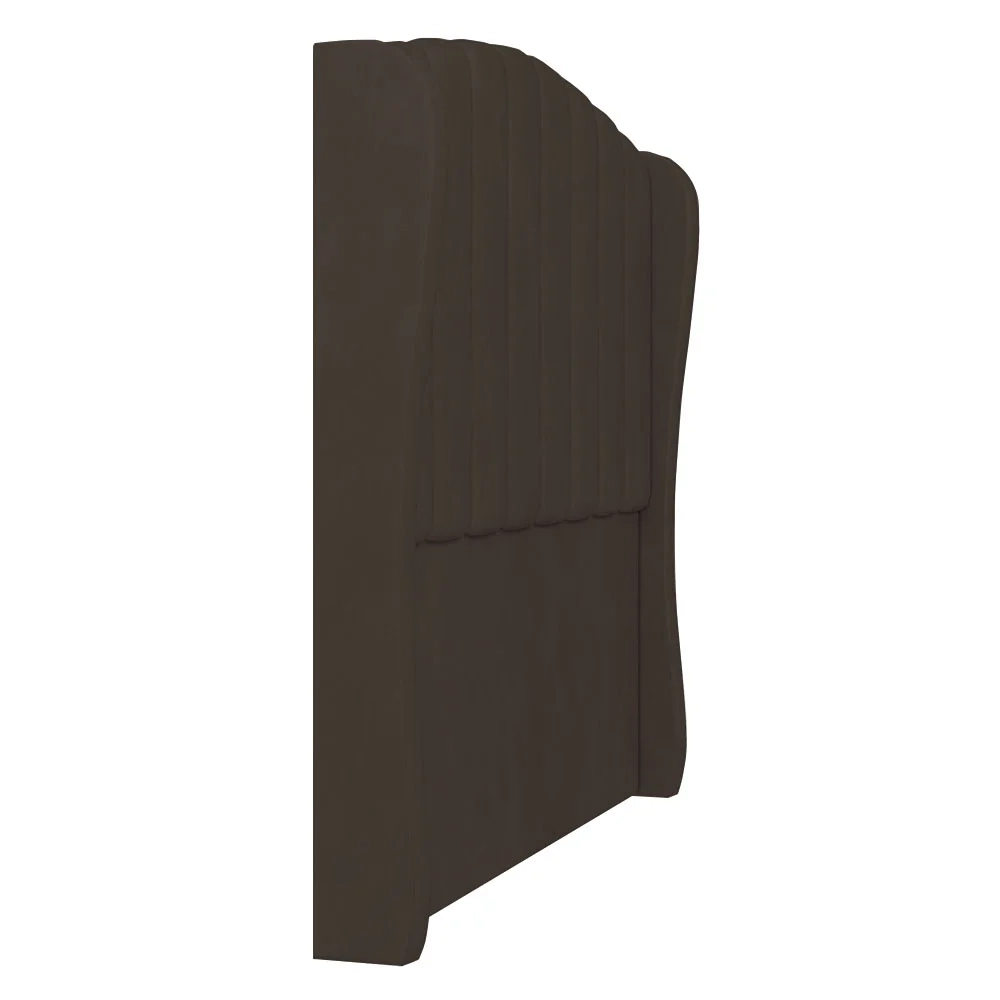 Cabeceira Casal Cama Box 140cm Glenda Z04 Veludo Marrom - Mpozenato