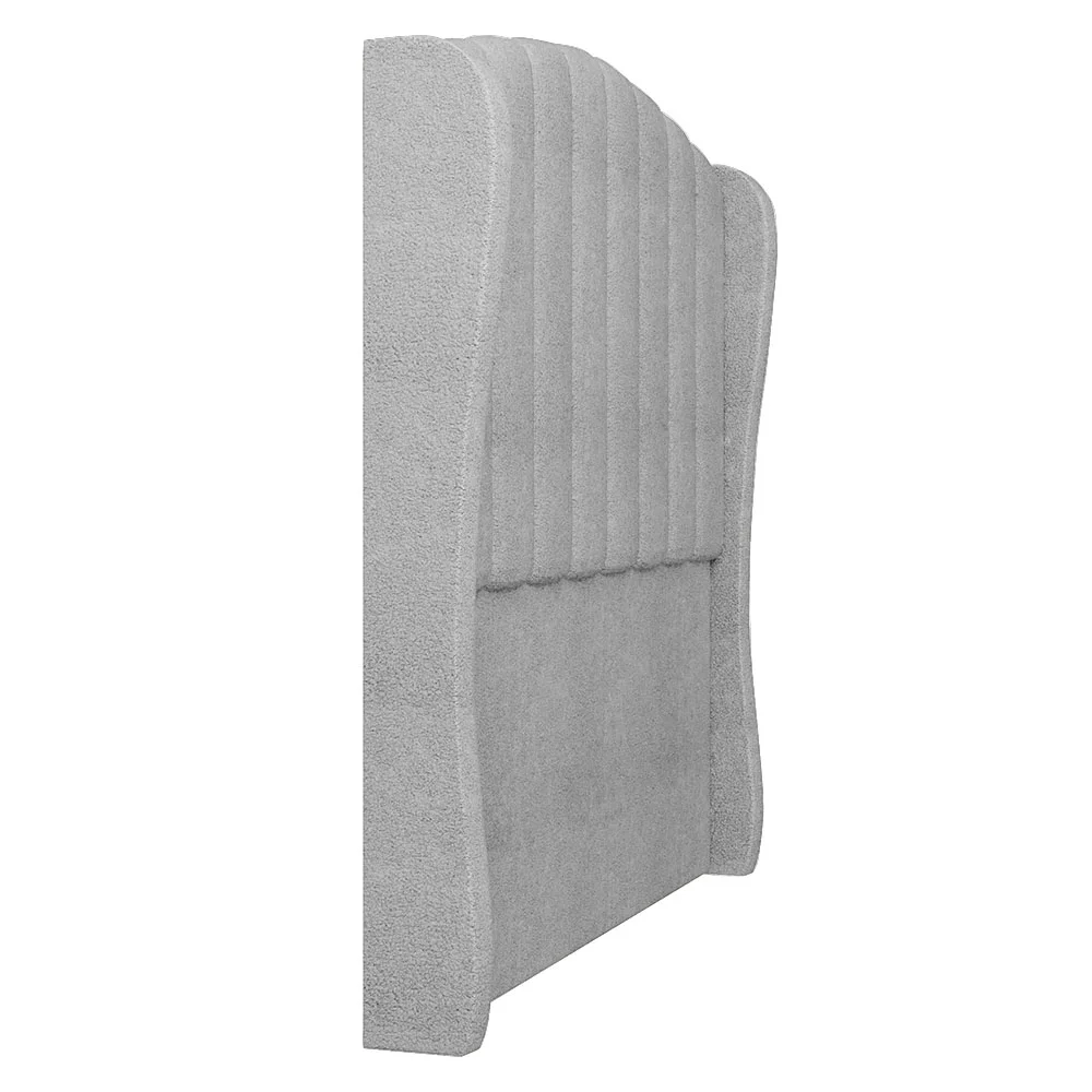 Cabeceira Casal Queen Cama Box 160cm Glenda Z04 Boucle Cinza - Mpozenato
