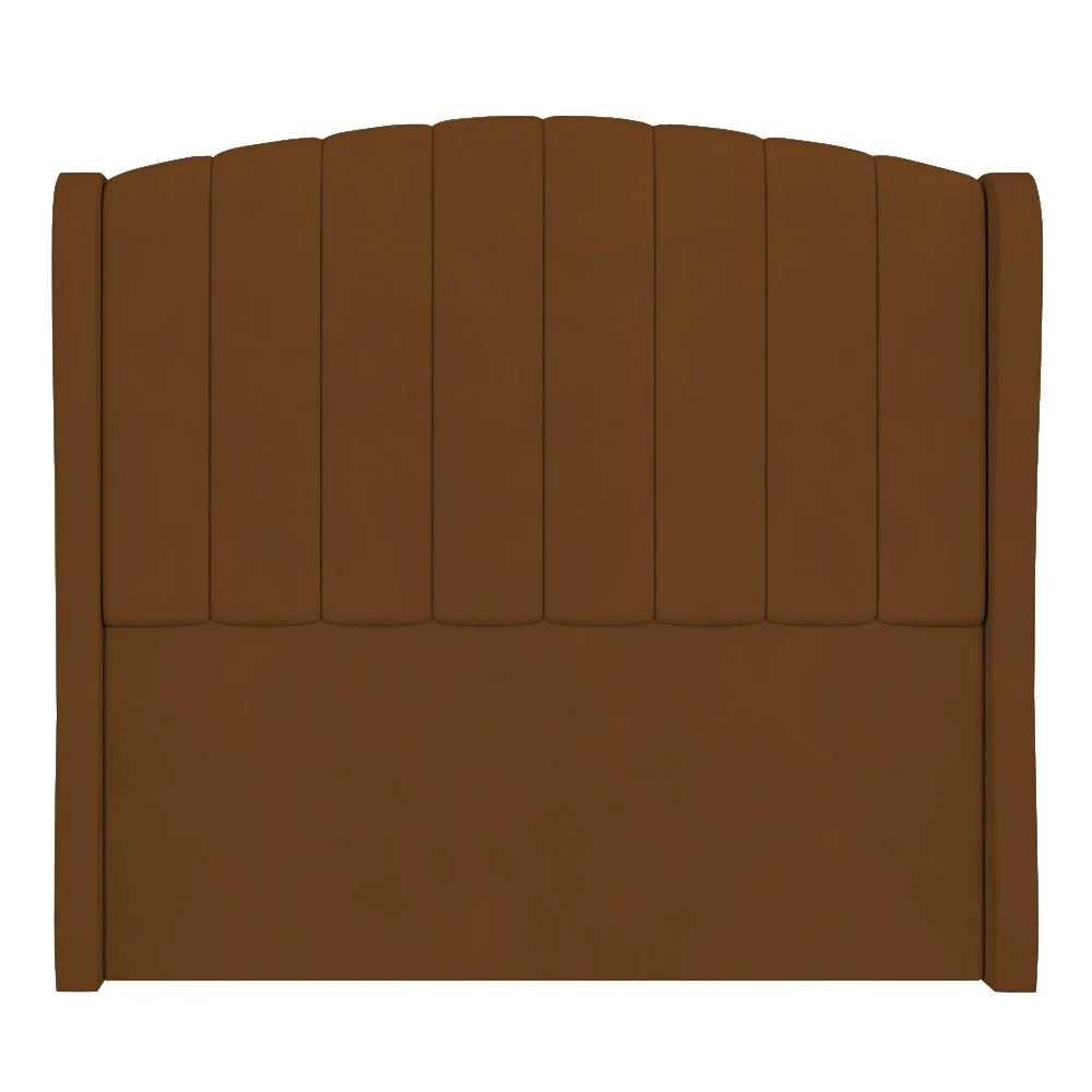 Cabeceira Casal Queen Cama Box 160cm Glenda Z04 Veludo Terracota - Mpozenato