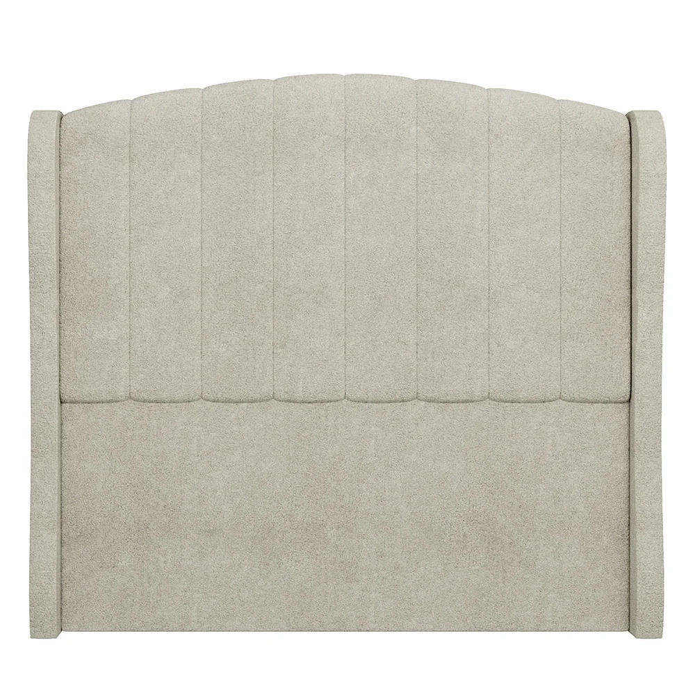 Cabeceira Casal King Cama Box 195cm Glenda Z04 Boucle Bege - Mpozenato