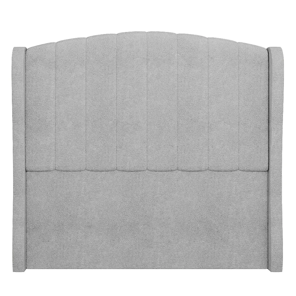 Cabeceira Casal King Cama Box 195cm Glenda Z04 Boucle Cinza - Mpozenato