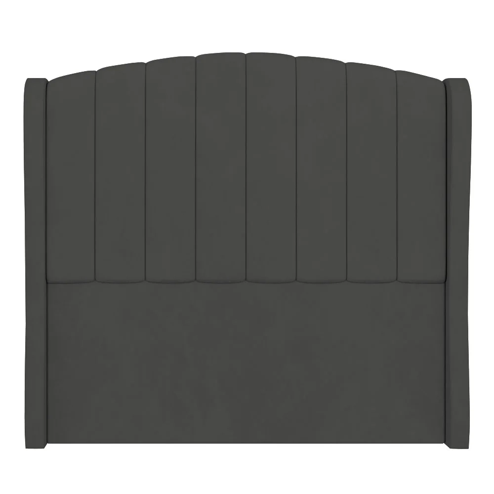 Cabeceira Casal King Cama Box 195cm Glenda Z04 Veludo Grafite - Mpozenato