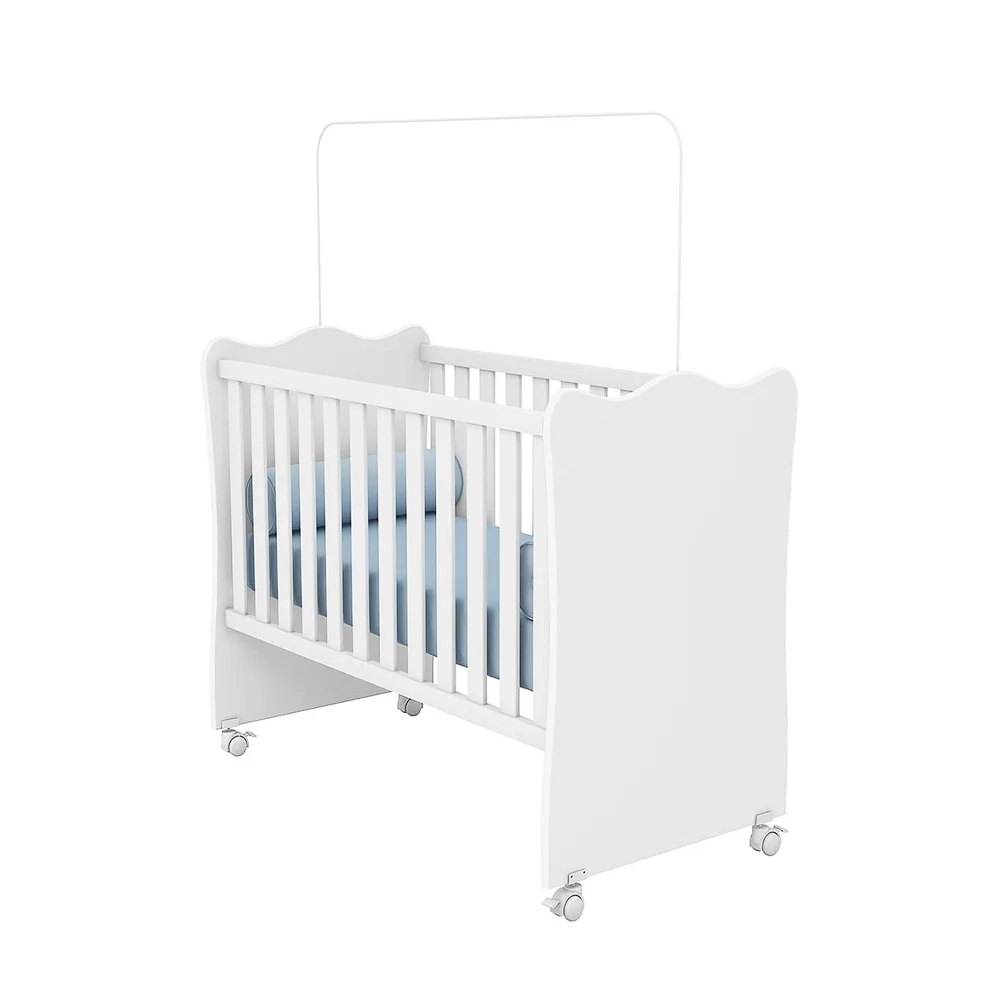 Berço Simples Para Colchão 130x60 Doce Sonho Branco - Qmovi