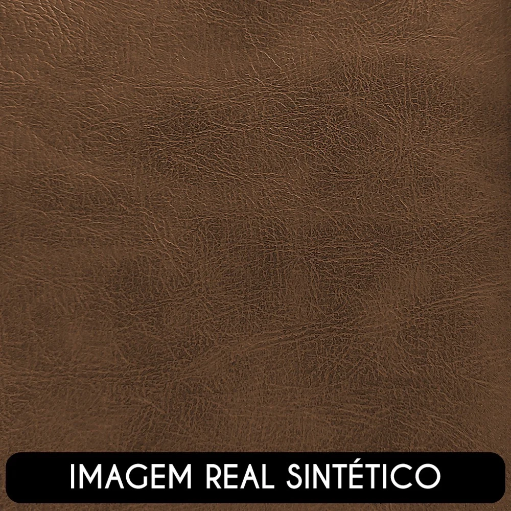 Poltrona Decorativa para Sala Industrial Kira Z08 Sintético Marrom  - Mpozenato