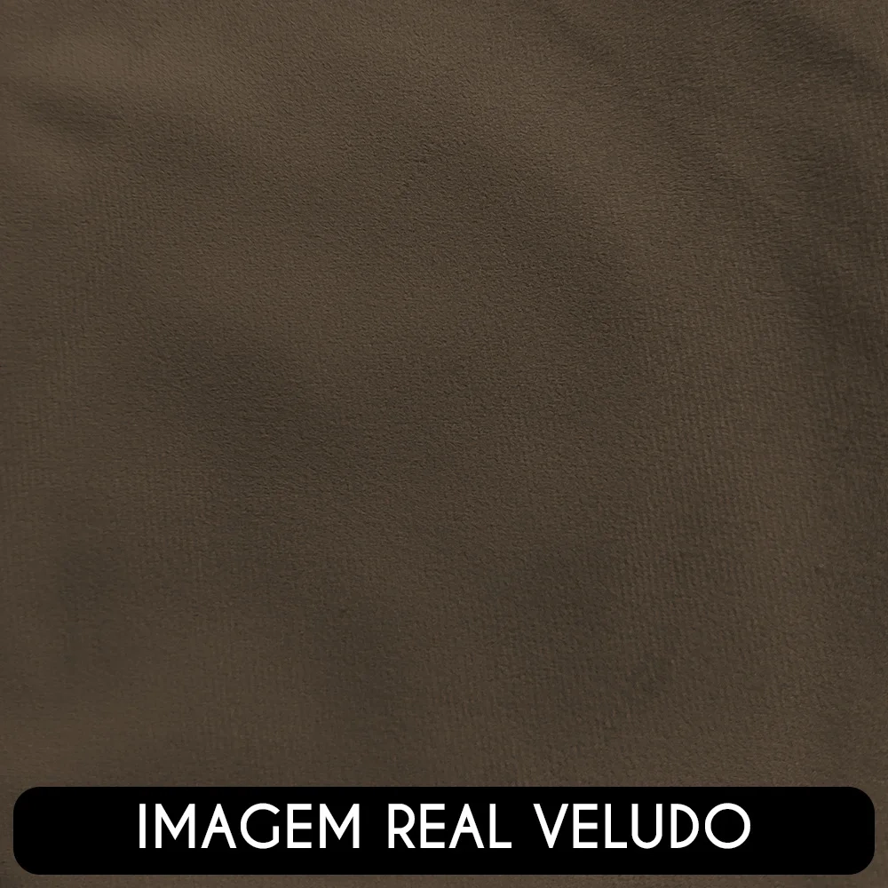 Poltrona Decorativa para Sala Industrial Kira Z08 Veludo Marrom - Mpozenato